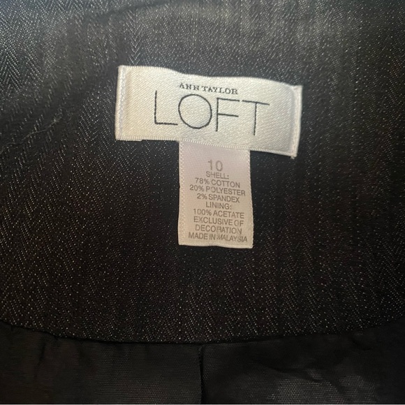 Ann Taylor Loft Black Jean Button Blazer - Picture 16 of 16